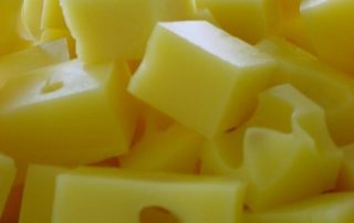 Blocks of Swiss cheese