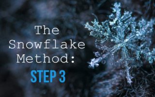 snowflake image with the words "The Snowflake Method: Step 3"