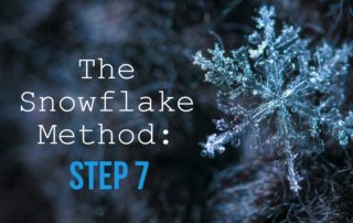 Snowflake image with the words Snowflake Method: Step 7